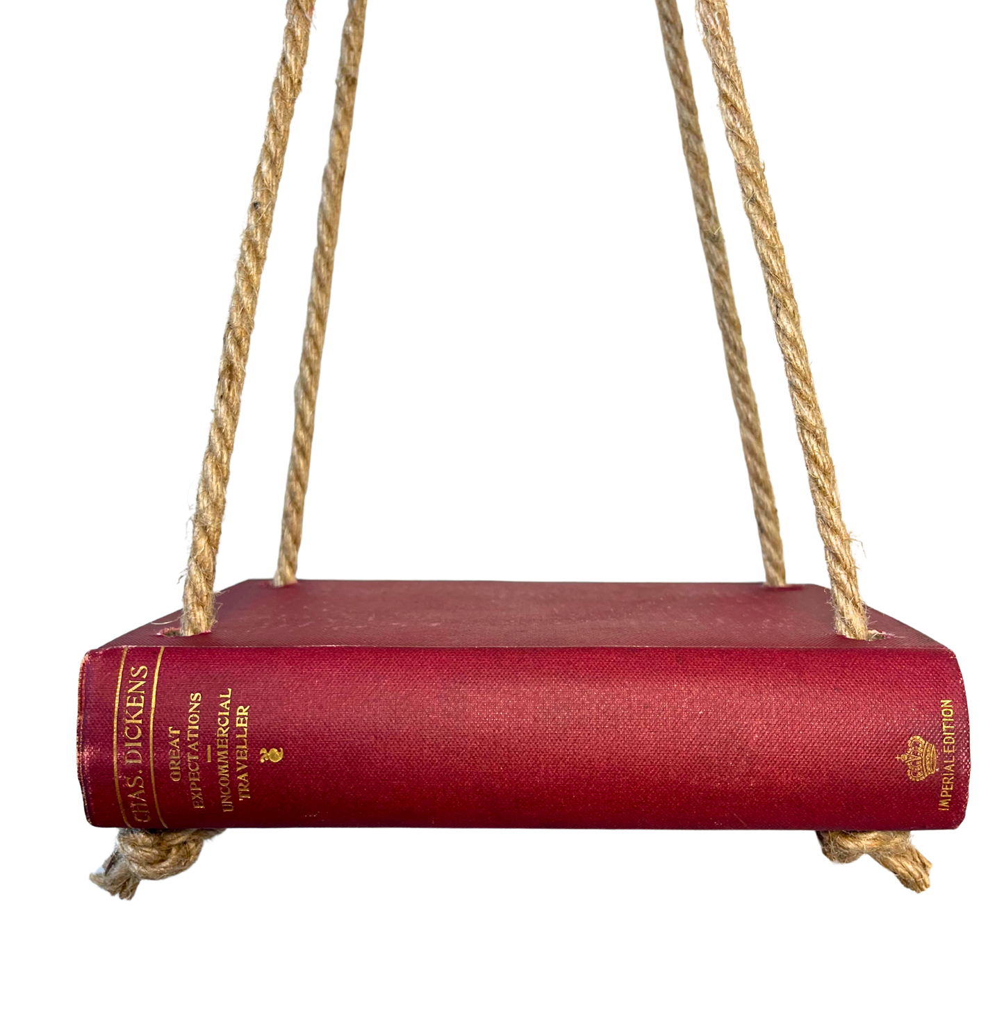 Hanging "Book" Shelf - Vintage Dickens Red