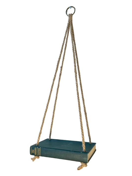 Hanging "Book" Shelf -  Vintage Green