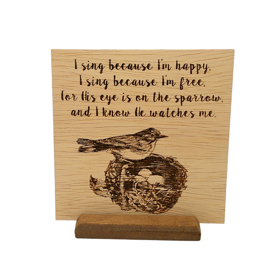 His Eye is on the Sparrow -  Quote Board