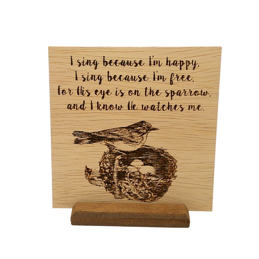 His Eye is on the Sparrow -  Quote Board