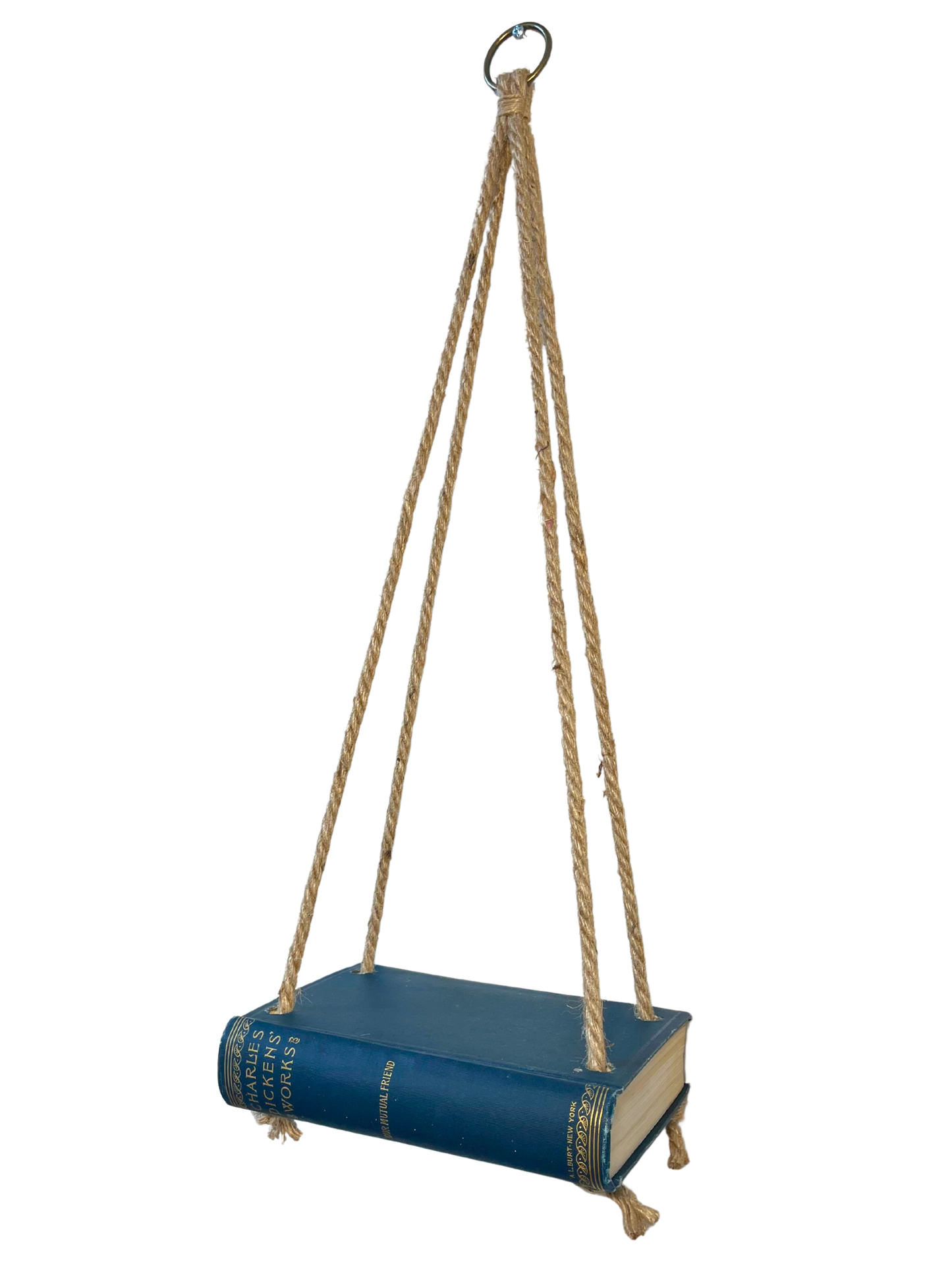 Hanging "Book" Shelf - Vintage Dickens Blue