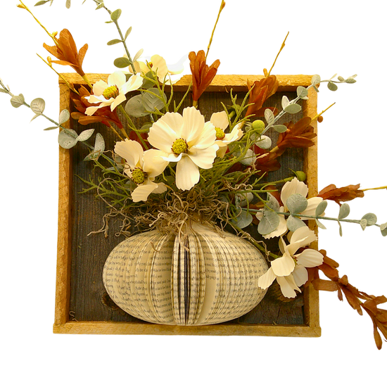 Rustic Box Framed Vase w/Floral - K