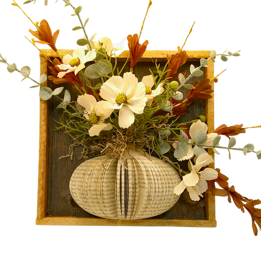 Rustic Box Framed Vase w/Floral - K