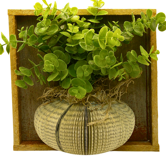 Rustic Box Framed Vase w/Floral - B