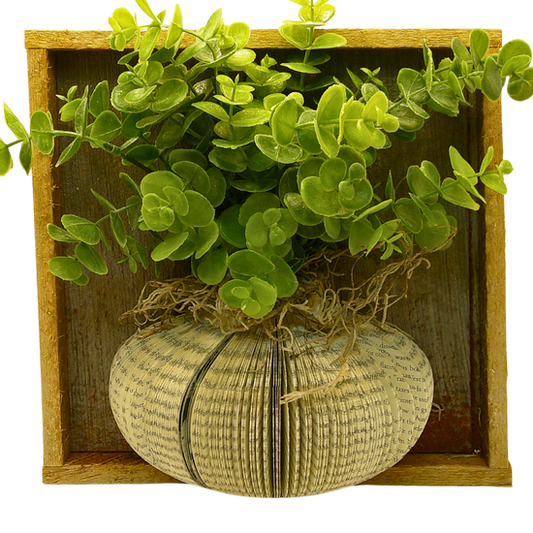 Rustic Box Framed Vase w/Floral - B