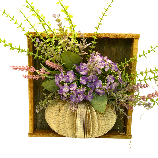 Rustic Box Framed Vase w/Floral - G