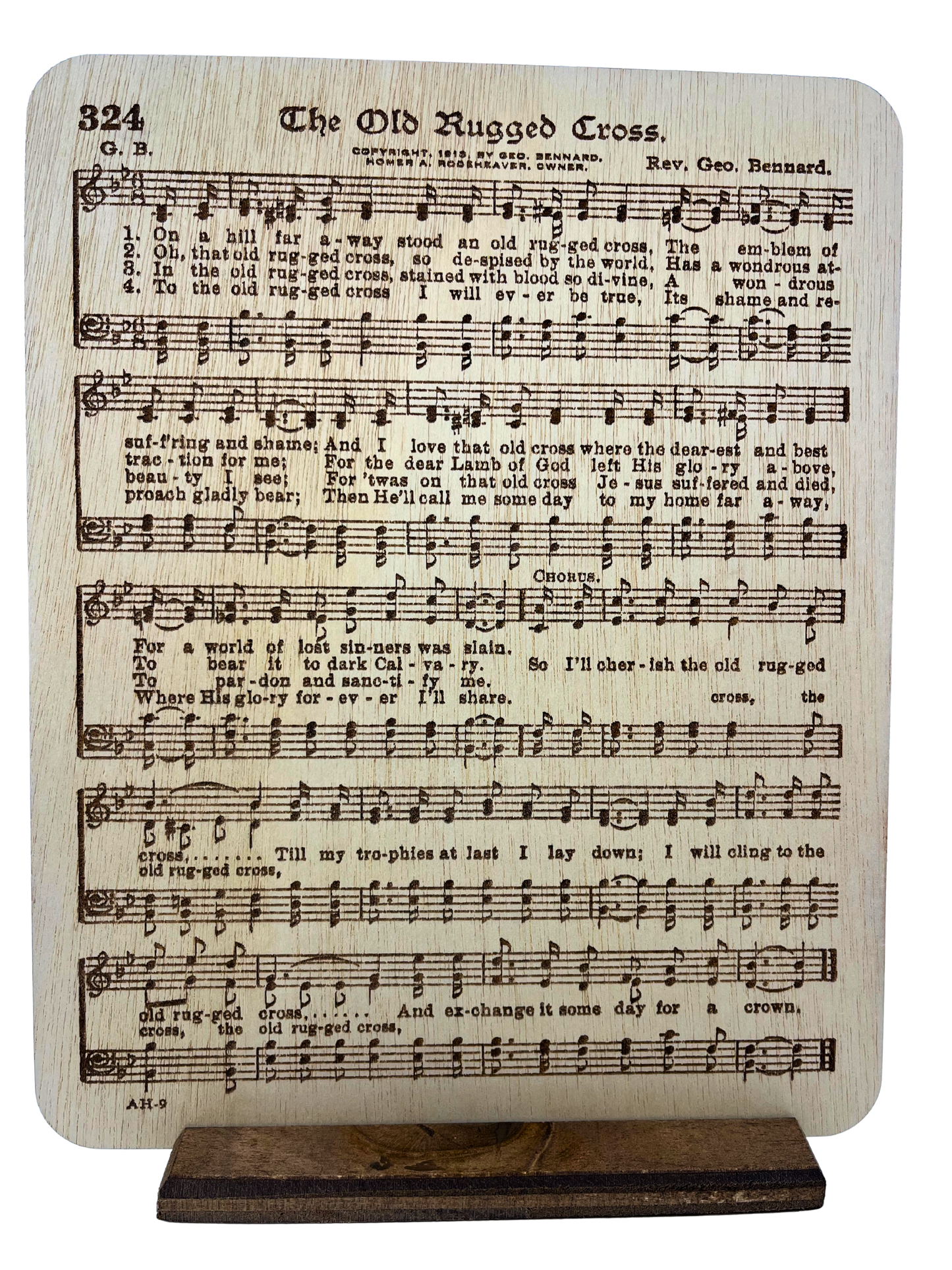 Engraved 8x10 - The Old Rugged Cross