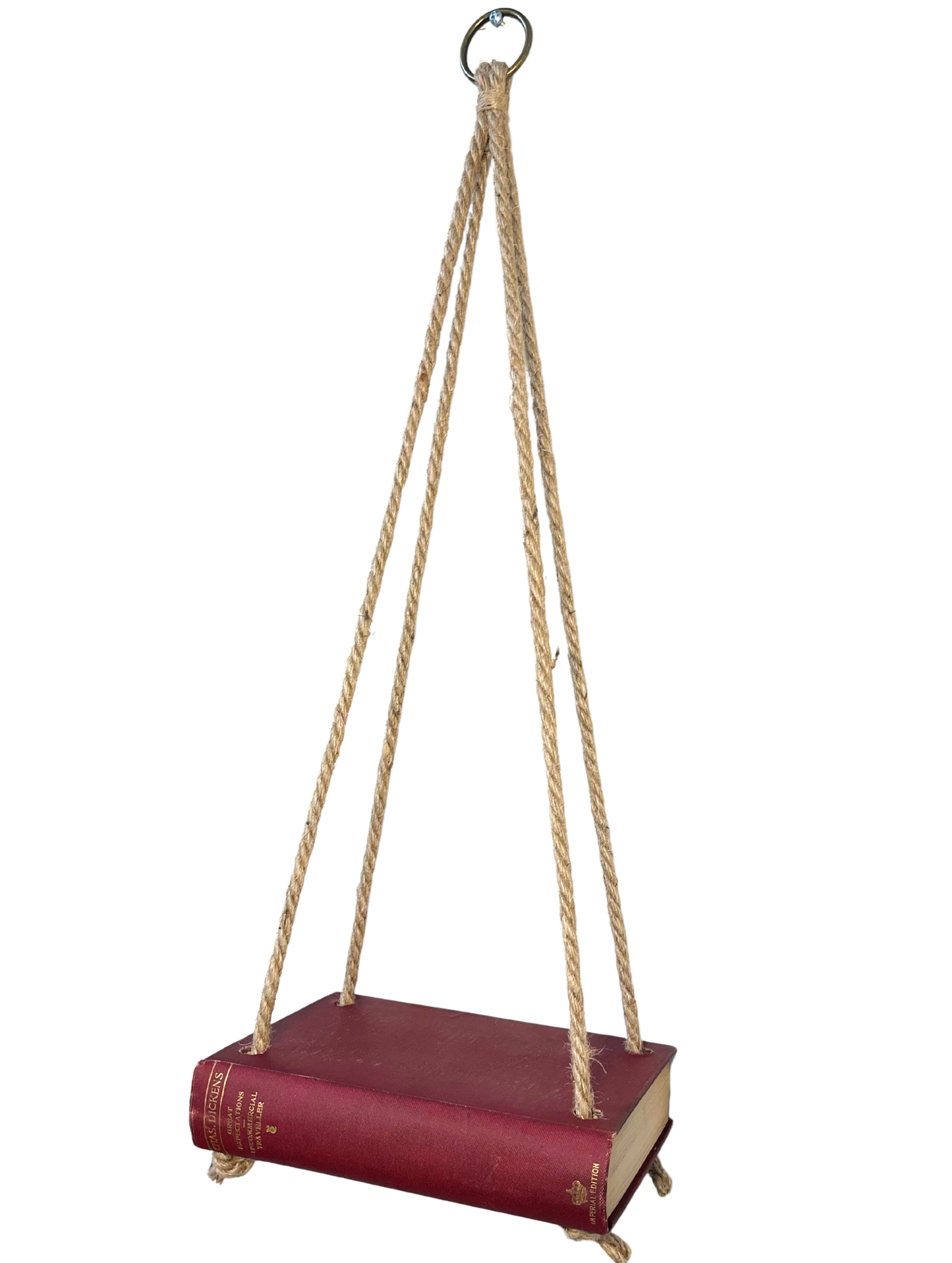 Hanging "Book" Shelf - Vintage Dickens Red