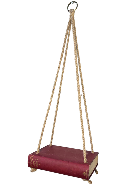 Hanging "Book" Shelf - Vintage Dickens Red