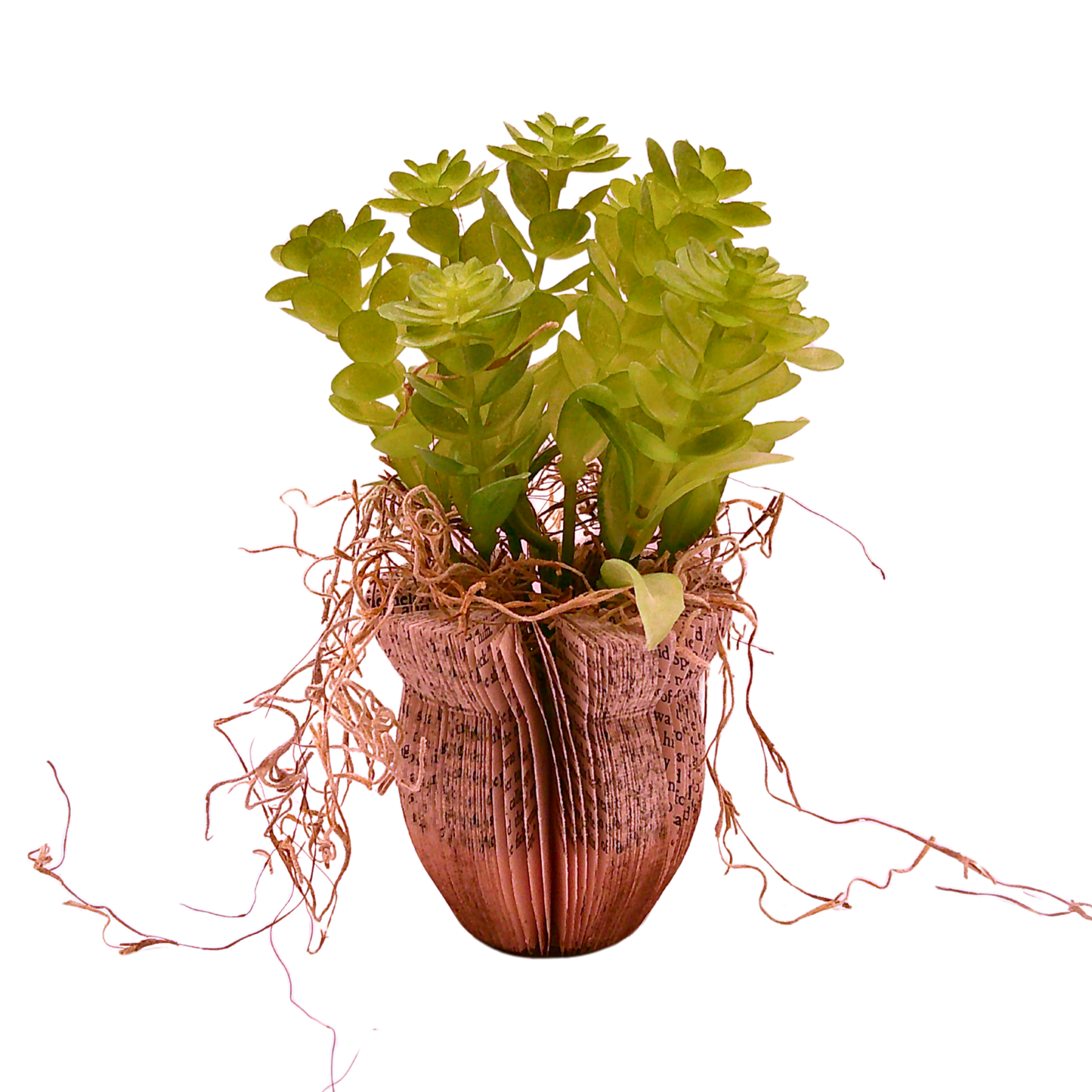 Literary Plant Pot w/Faux Plant - Medium B