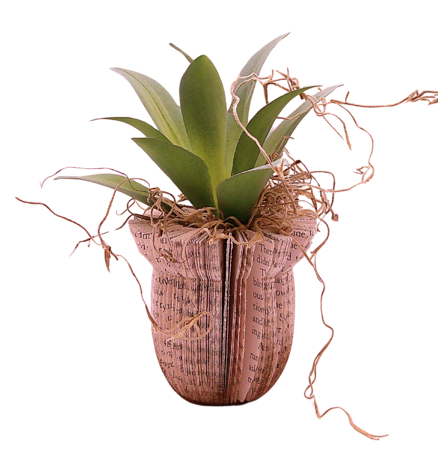 Literary Plant Pot w/Faux Plant - Small B
