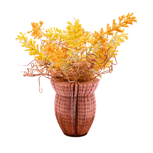 Literary Plant Pot w/Faux Plant - Small A